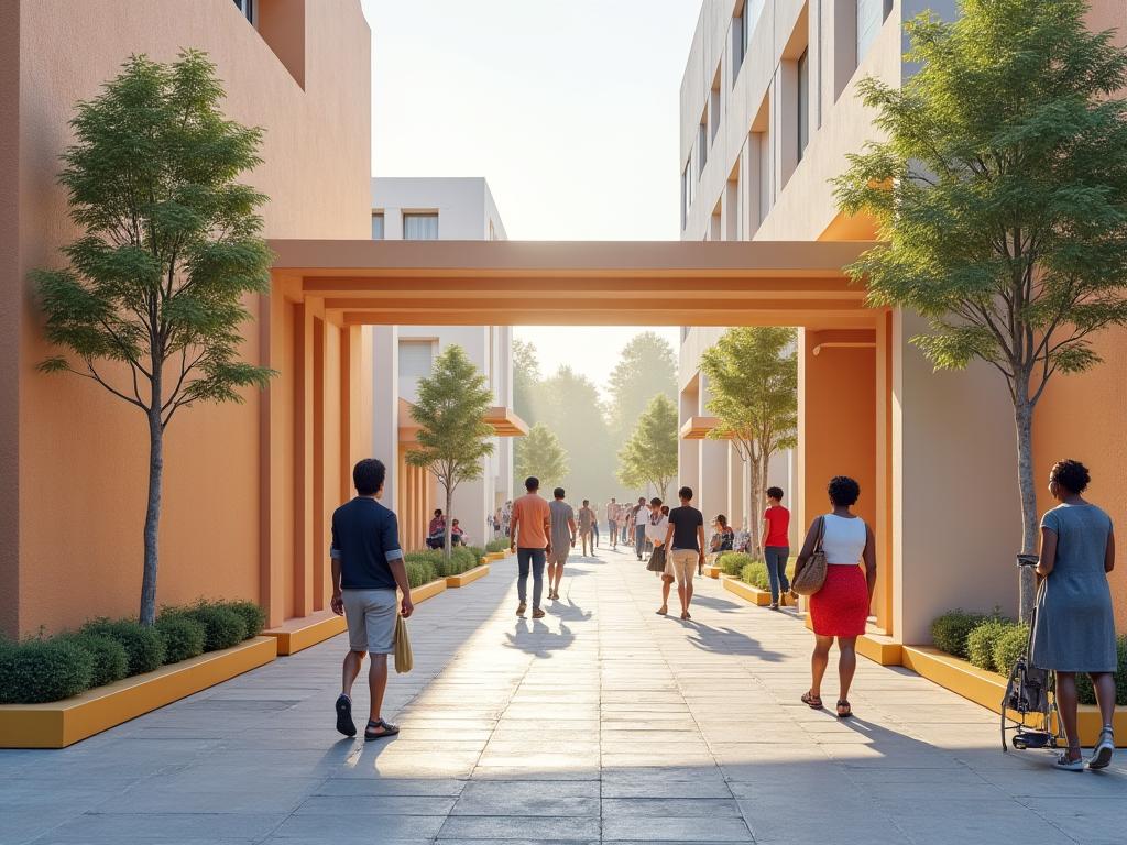 Modelo inclusivo que representa diversidad cultural y accesibilidad