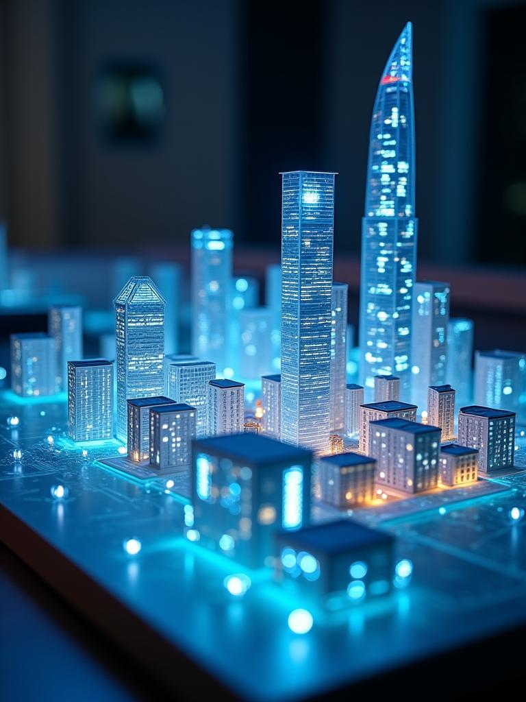 Modelo interactivo con iluminación LED y tecnología AR