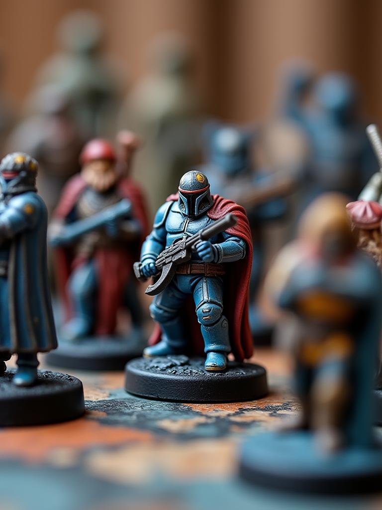 Colección de miniaturas detalladas para juegos de mesa