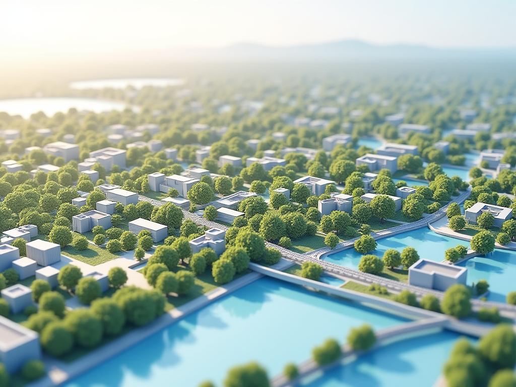 Maqueta urbana para planeación de ciudad
